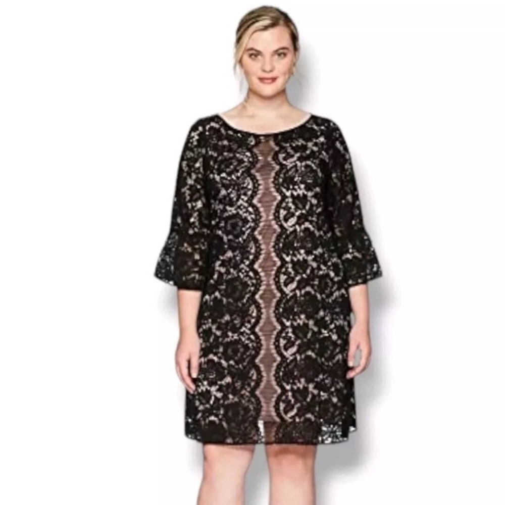 Lane Bryant Black Lace Dress Size 24 NWT